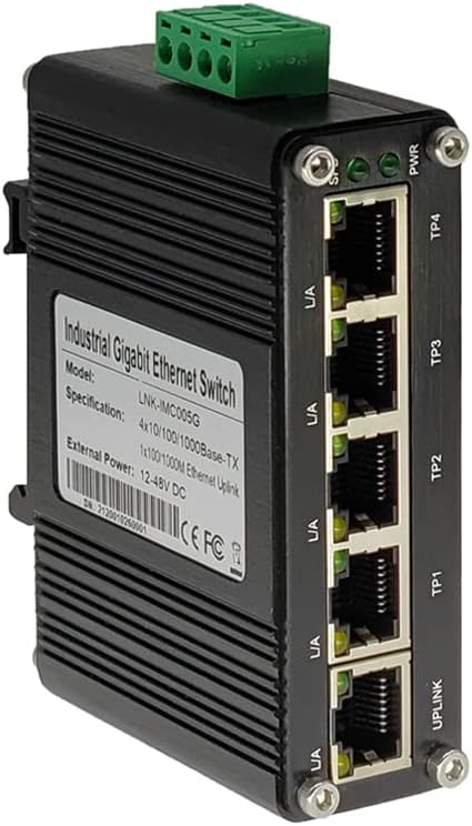 Mini Industrial 5-Port Gigabit Ethernet Switch for Harsh Environments