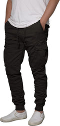 URBANJ Men's Stretch Twill Drop Crotch Jogger Pants (Style DSDZ)