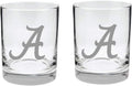 Alabama 2-Sided Etched Satin Finish Rocks Glass Set of 2 - Classic