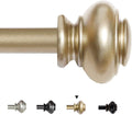 Window Curtain Rods 66 to 120 in Adjustable Single Rod - Champagne