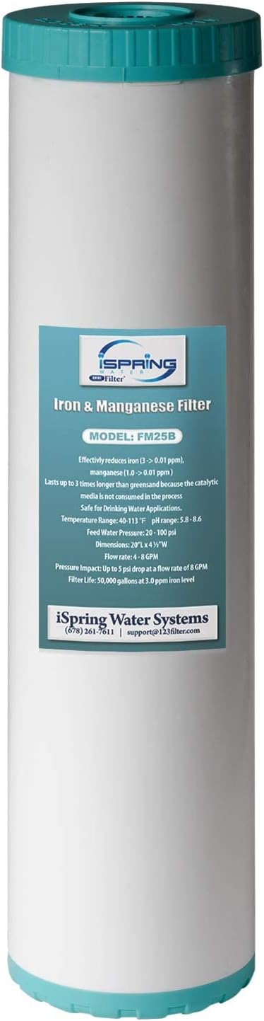 iSpring Whole House Water Filter Cartridge for Iron & Manganese
