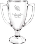 7 in Engraved Glass Cup Trophy - Personalized Football Award