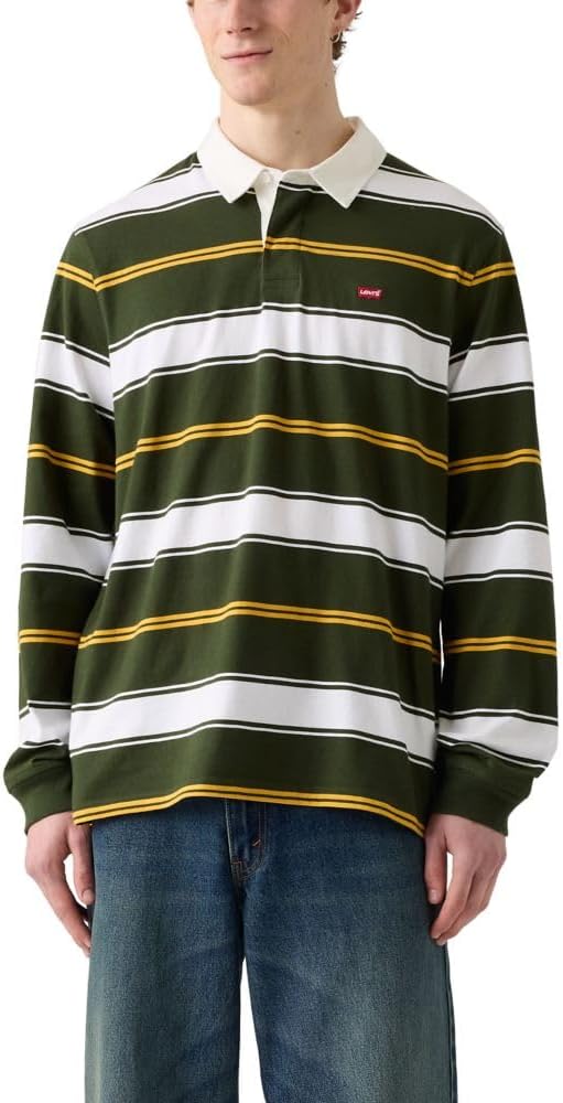 Levi's Mens Classic Long Sleeve Rugby Shirt for Stylish Comfort