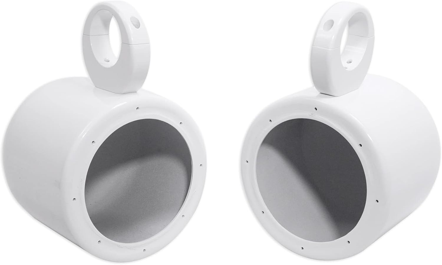 Rockville MAC65W 6.5in White Aluminum Wakeboard Tower Speaker Pods