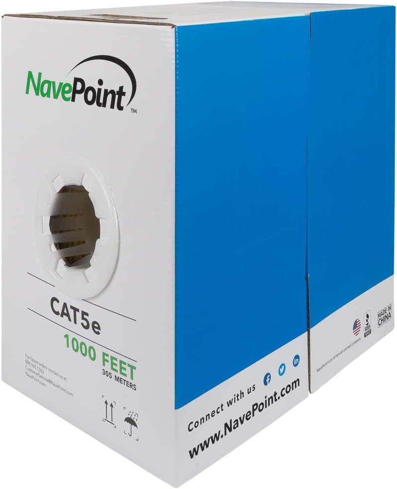NavePoint CAT5e 1000ft Yellow Solid Bulk Ethernet Cable Review