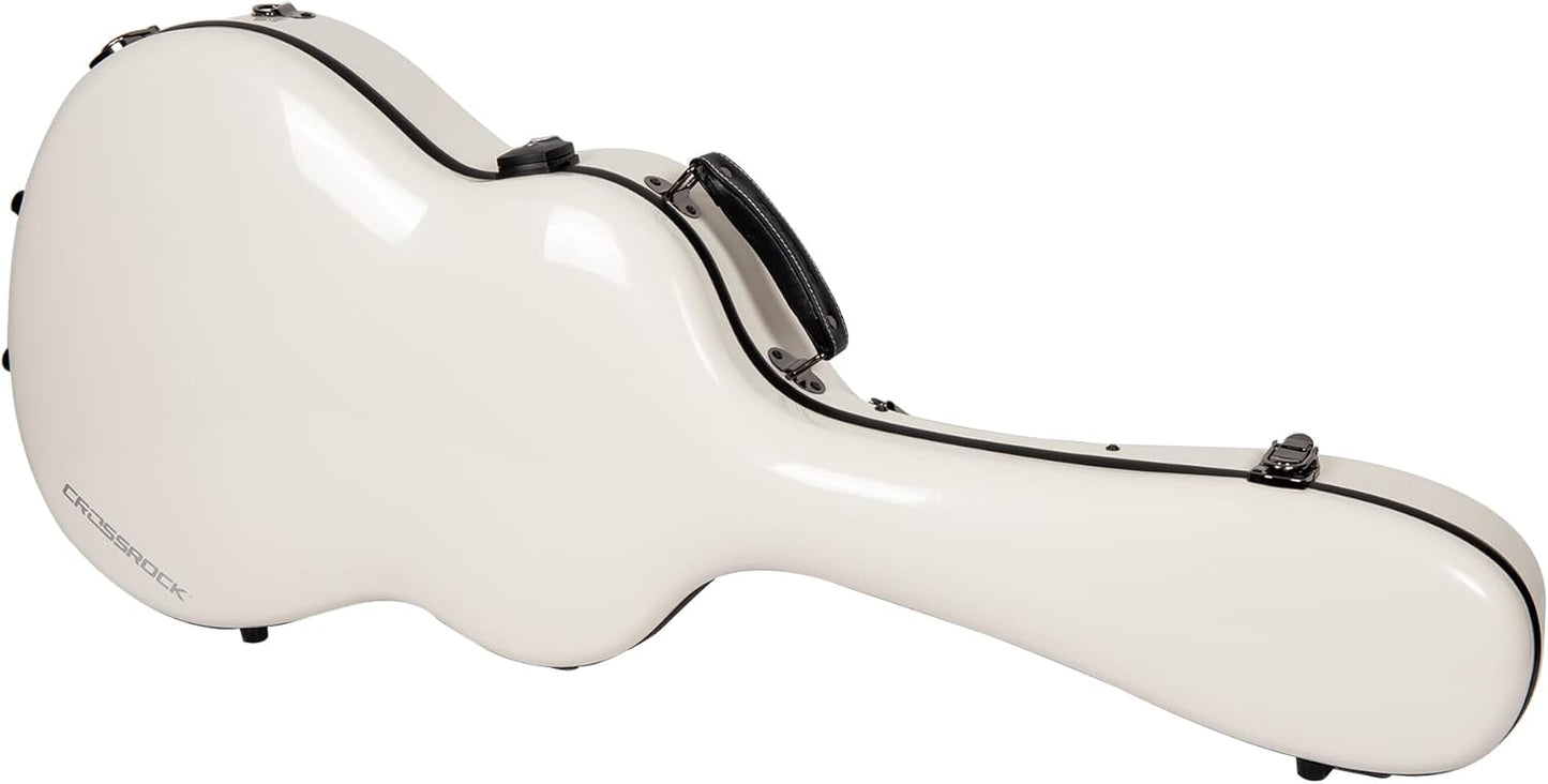 Premium TSA-Lock Classical Guitar Case in Milky White