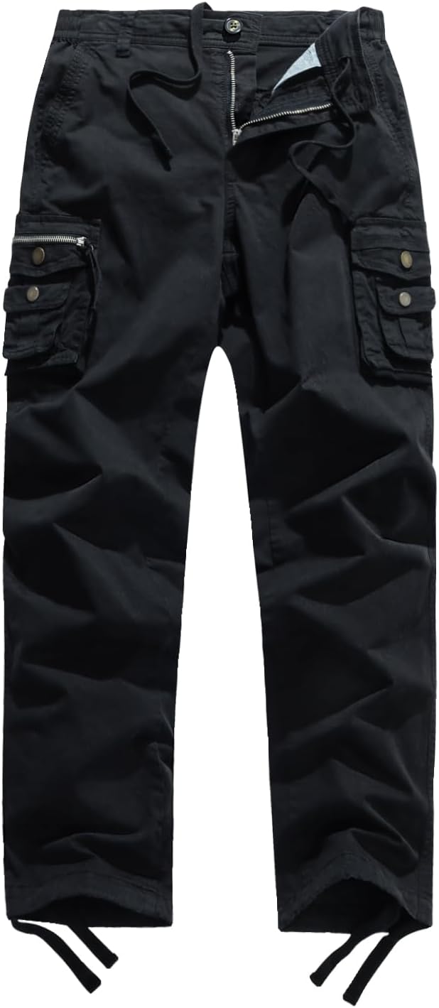 FOURSTEEDS Women Mid Rise Multi-Pocket Cargo Pants for Hiking