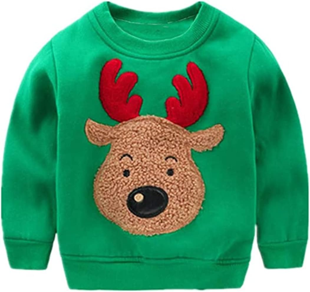 Cozy Christmas Reindeer Sweatshirt for Toddlers by Akyzic