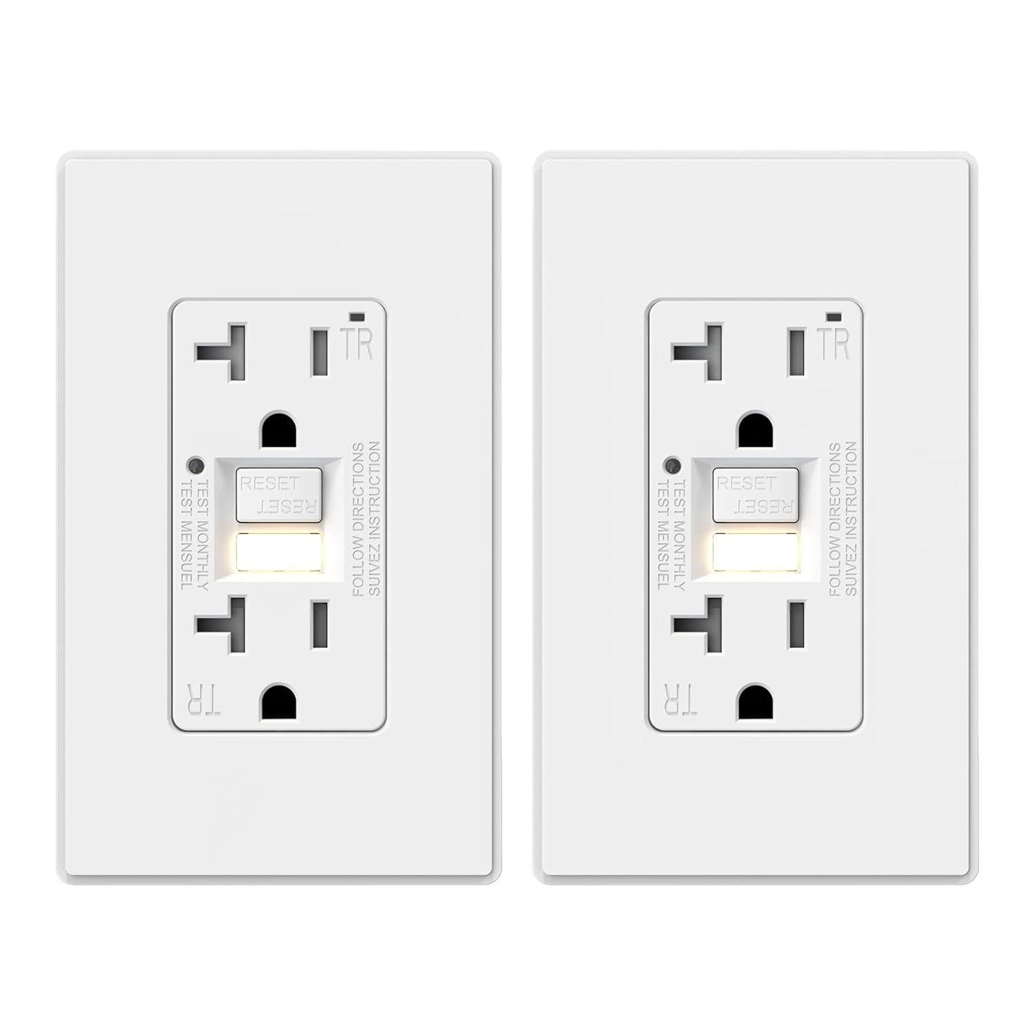 ELEGRP GFCI Outlet with Nightlight for Enhanced Safety and Convenience
