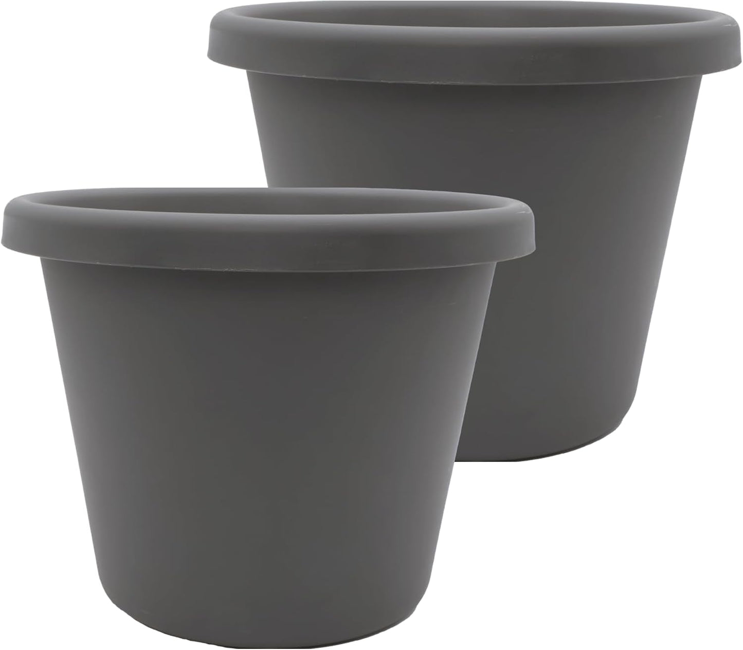 Classic Round Plastic Plant Pot - Lightweight & UV Resistant