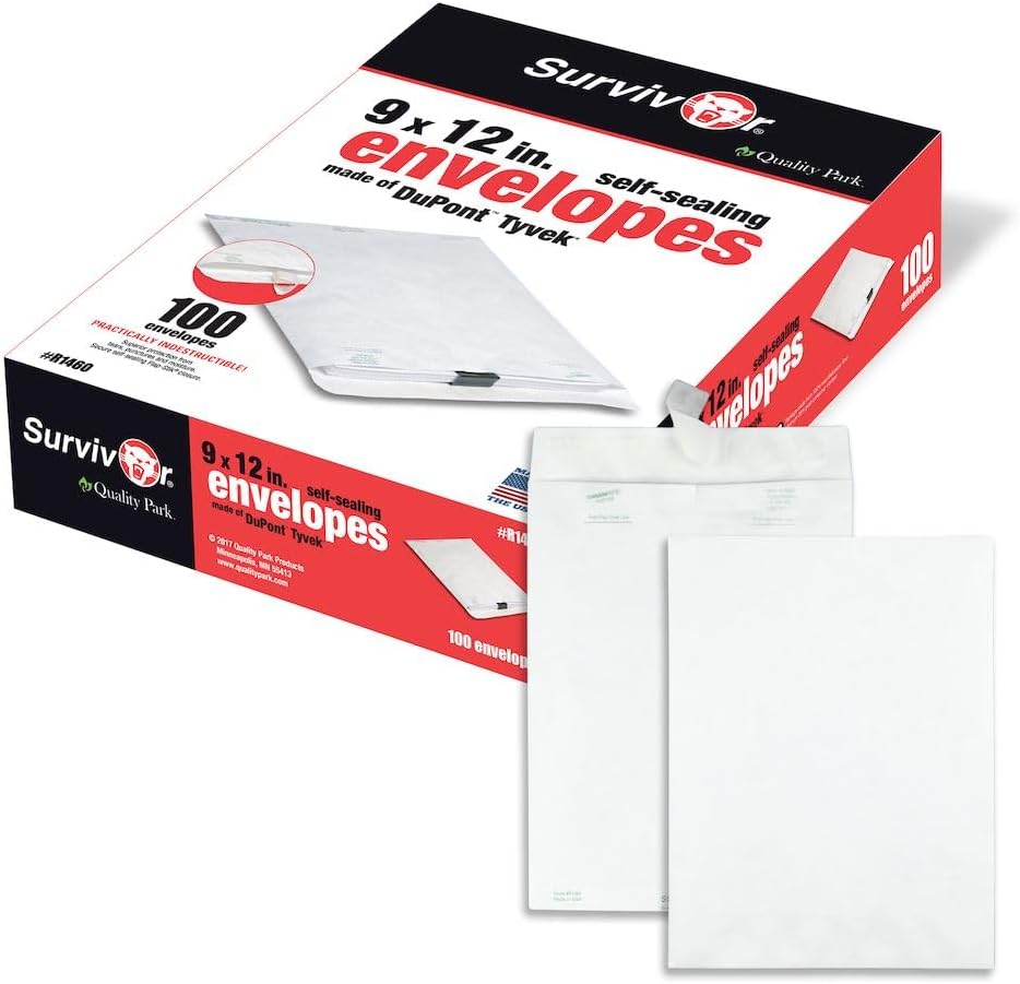 Quality Park Survivor 9 x 12 Catalog Envelopes for Secure Shipping