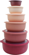 COOK WITH COLOR Prep Bowls with Lids - 12 Piece Nesting Mixing Bowl