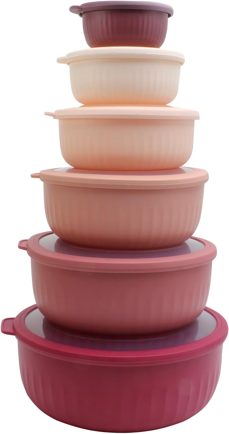 COOK WITH COLOR Prep Bowls Set - Versatile Mixing Bowls with Lids