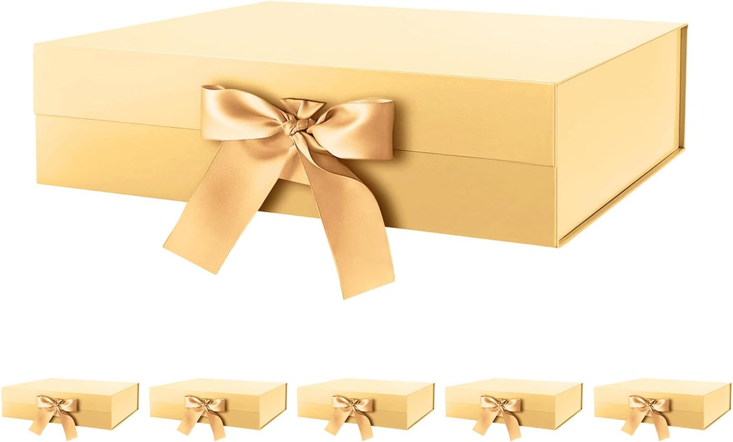 HAPPY POTATO Gold Gift Boxes for All Occasions - Pack of 6