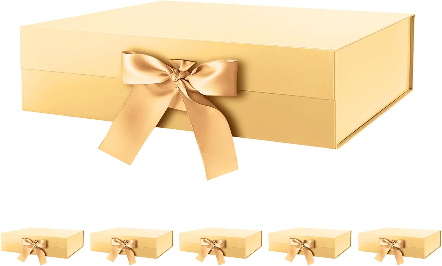 HAPPY POTATO Gold Gift Boxes for All Occasions - Pack of 6