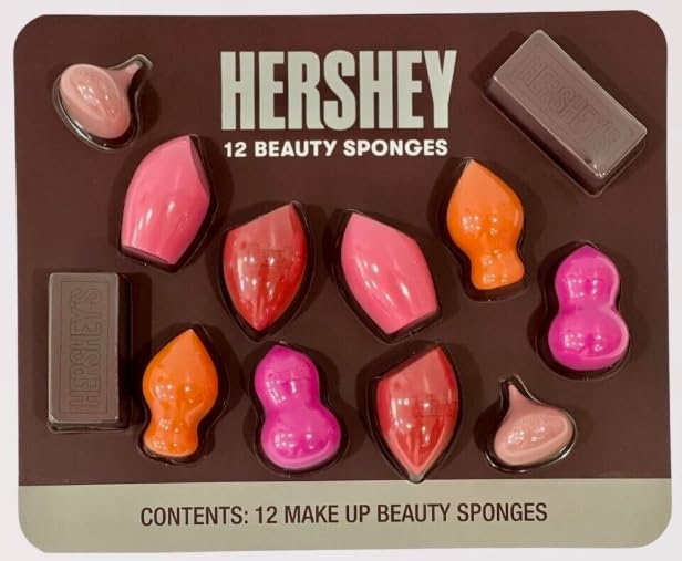 HERSHEY'S Beauty Blender Makeup Sponges 12-Pack - Sweet Shapes Gift