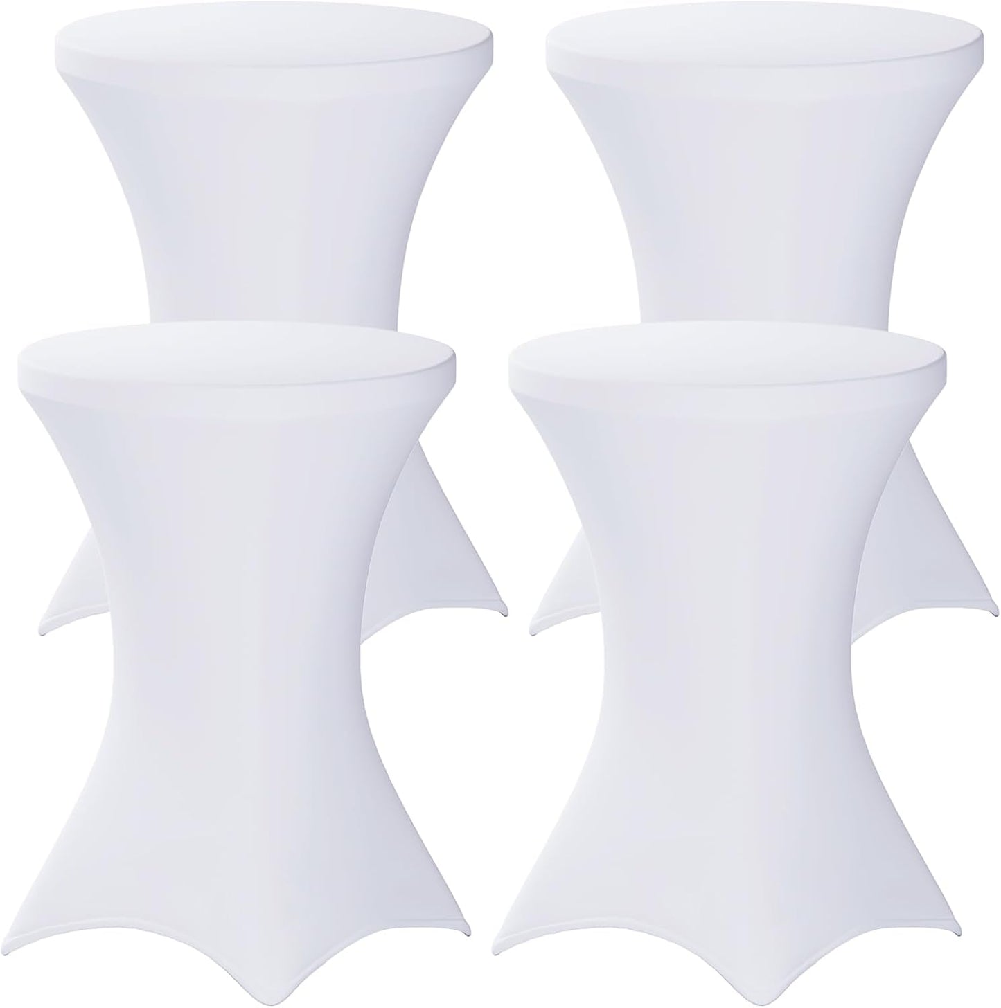 Fixwal 4 Pack White Cocktail Tablecloths for Elegant Events