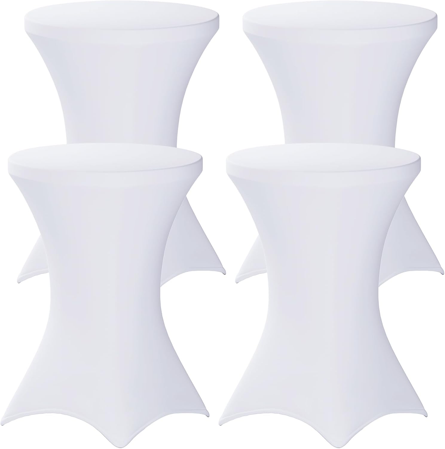 Fixwal 4 Pack White Cocktail Tablecloths for Elegant Events