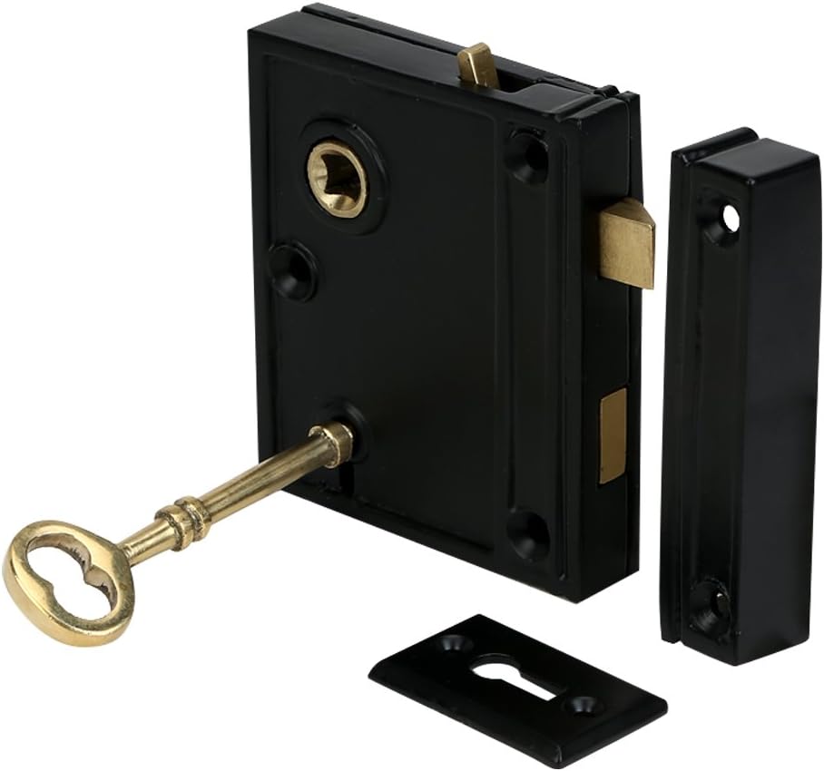 A29 2 3/8 Inch Backset Heavy Duty Cast Iron Rim Lock Set