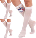 Sheer Compression Socks for Women 15-20mmHg - 3 Pairs White