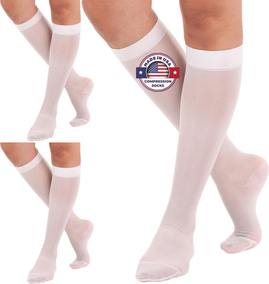 Sheer Compression Socks for Women - 15-20mmHg Supportive Wear