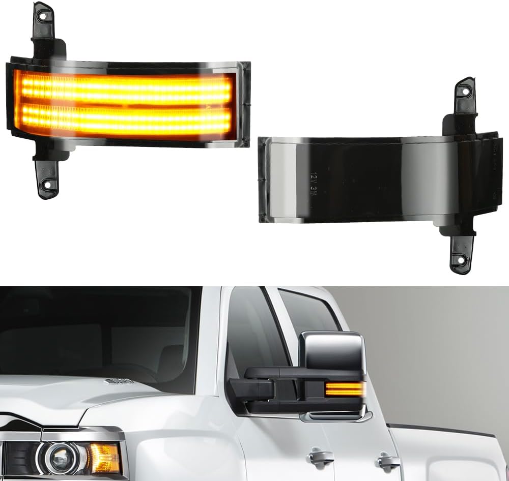 ROCCS Flash Yellow LED Side Tow Mirror Marker Light for Chevy
