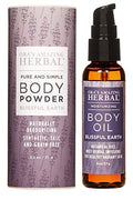 Talc Free Powder and Body Oil Lavender Bath Set - Natural After Shower