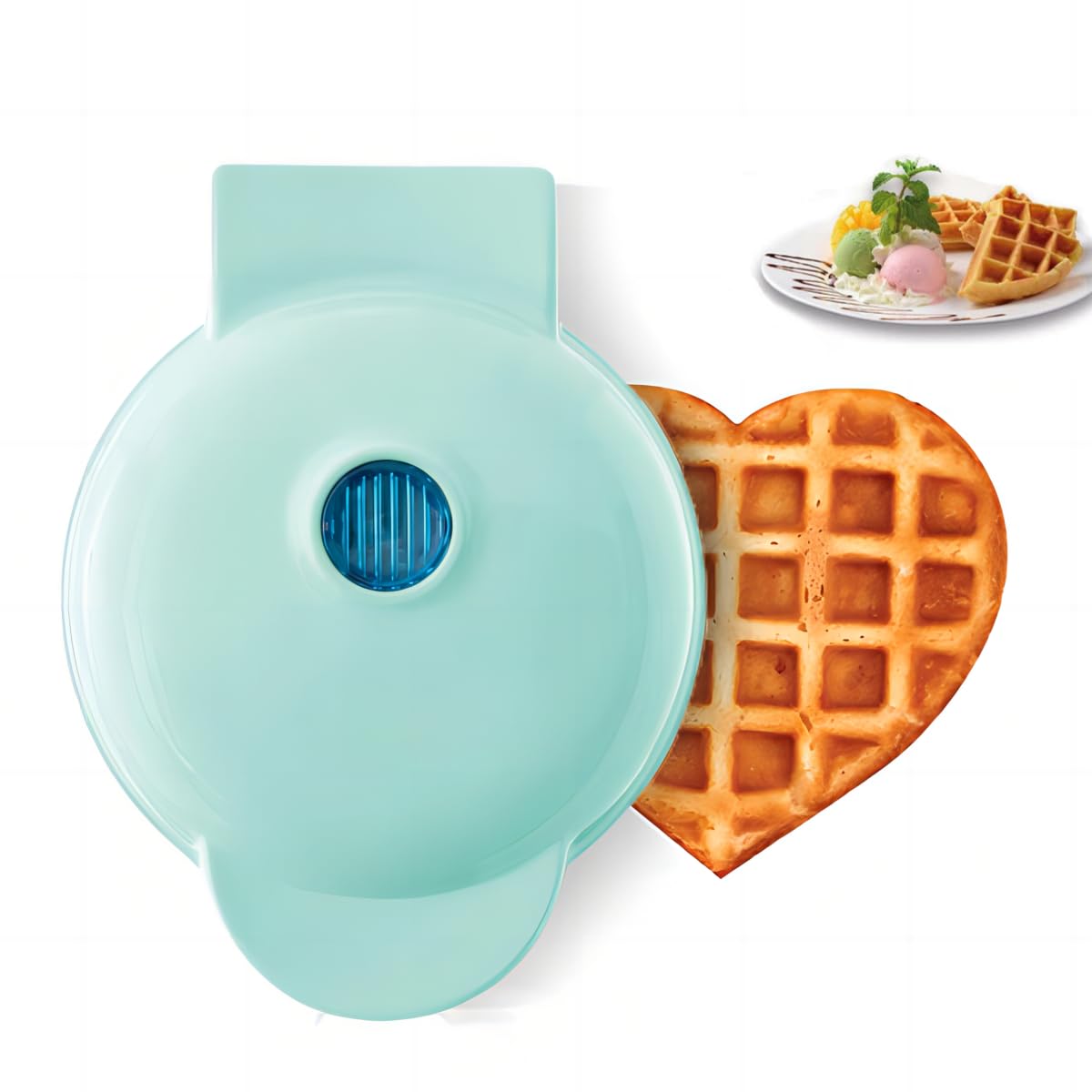 KAGOR Mini Waffle Maker - 5 Non-Stick, Adjustable Browning Control