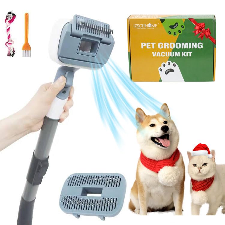 Pet Grooming Brush Set - Shedding Relief, Massage & Easy Clean - IZSOHHOME