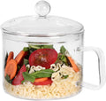 47oz Glass Soup Bowl w/ Lid & Handle | Microwave Safe Simmer Pot