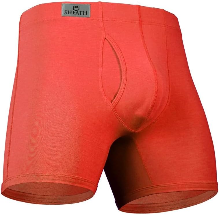 SHEATH 3.21 Men's Modal Boxer Briefs with Dual Pouch Design