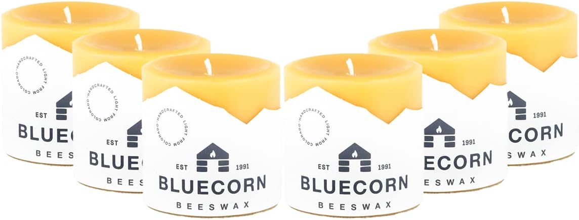 100% Pure Beeswax Pillar Candles for a Natural Glow