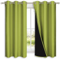 NICETOWN 100% Blackout Curtains 54 in Long - Fresh Green Pair
