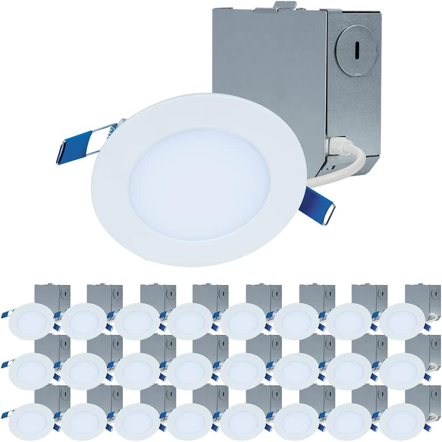 HALO 4-Inch Slim Canless Recessed Downlight for New Construction