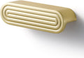 10 Pack Gold Cabinet Pulls 3 in Hole Center Brushed Brass - Classic