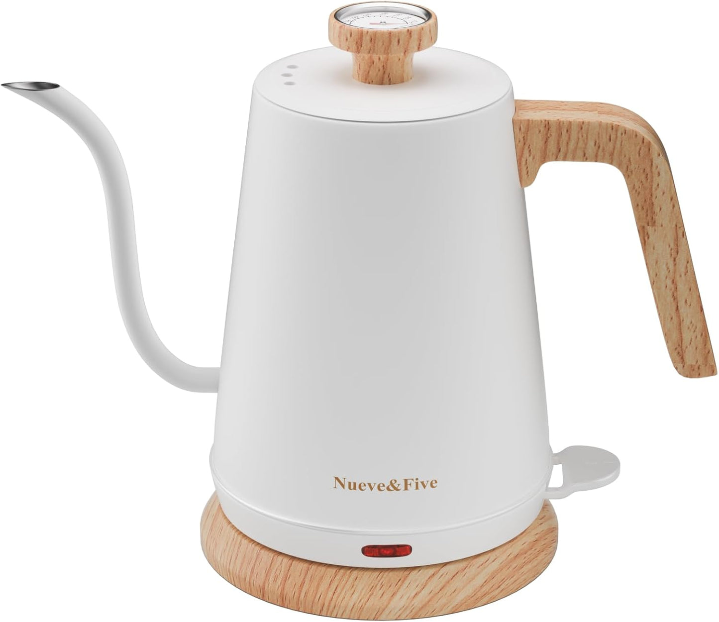 Nueve&Five Gooseneck Electric Kettle with Thermometer for Tea