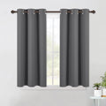 Thermal Grey Blackout Curtains, 2 Panels, W42 x L45 -Inch