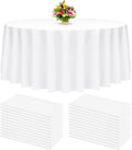 Plastic Table Cloth Disposable 84in Round Tablecloths - 24 Pack