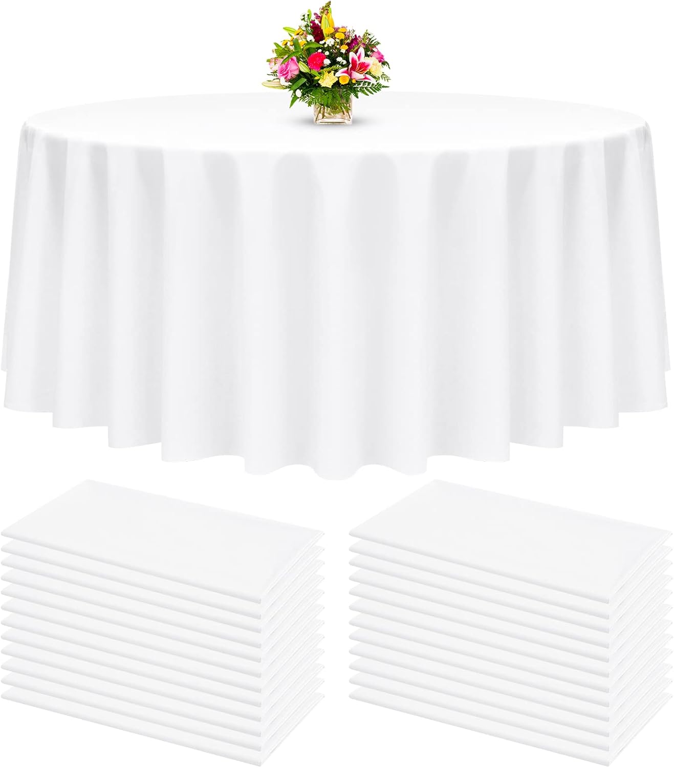 YMHPRIDE 24 Pack Disposable Plastic Table Cloths for Parties