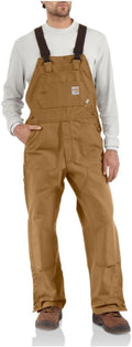 Carhartt Men's Flame-Resistant Duck Unlined Bib Overall - Durable FR