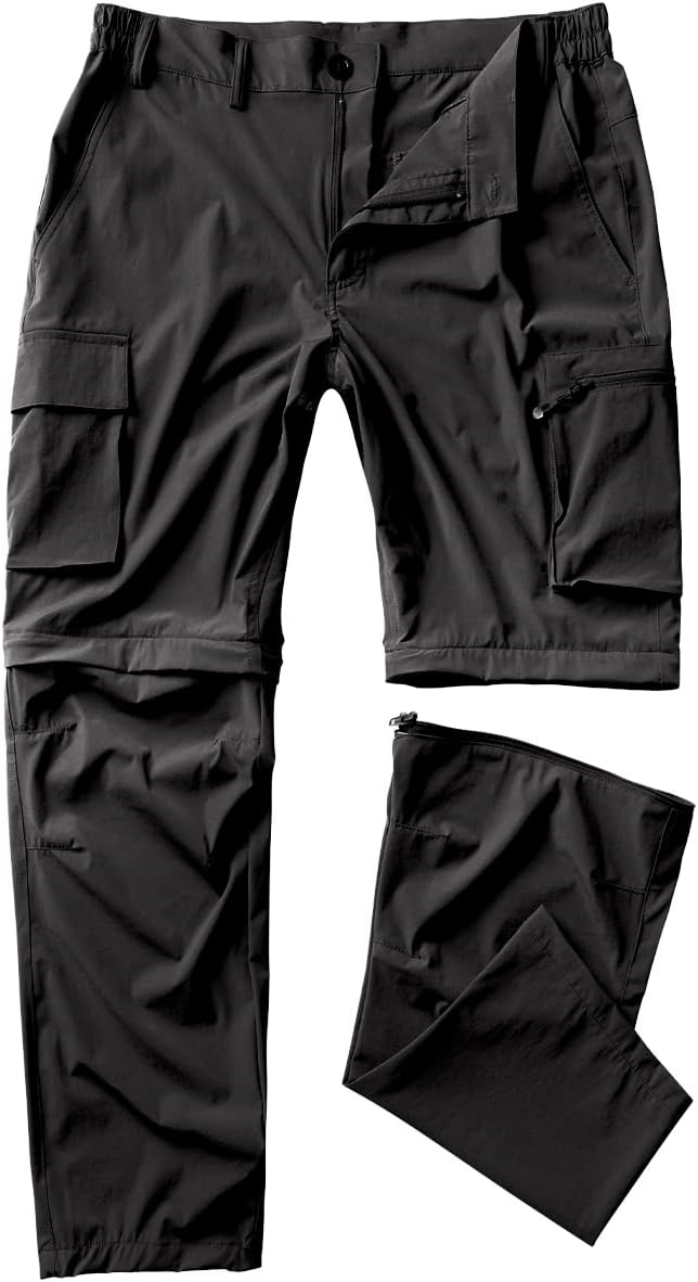 Gash Hao Mens Hiking Convertible Pants for Outdoor Adventures