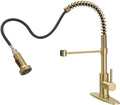Kitchen Faucet with Pull Down Sprayer - Compact Industrial Fit