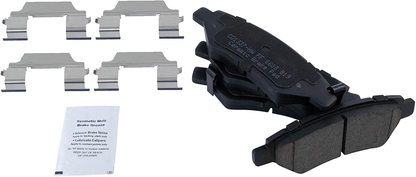 TRQ Rear Brake Pads Ceramic for Cadillac CTS and Chevrolet Camaro