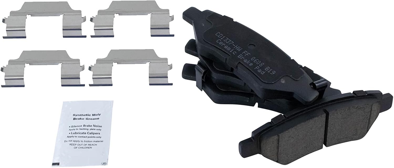 TRQ Rear Brake Pads Ceramic for Cadillac CTS and Chevrolet Camaro