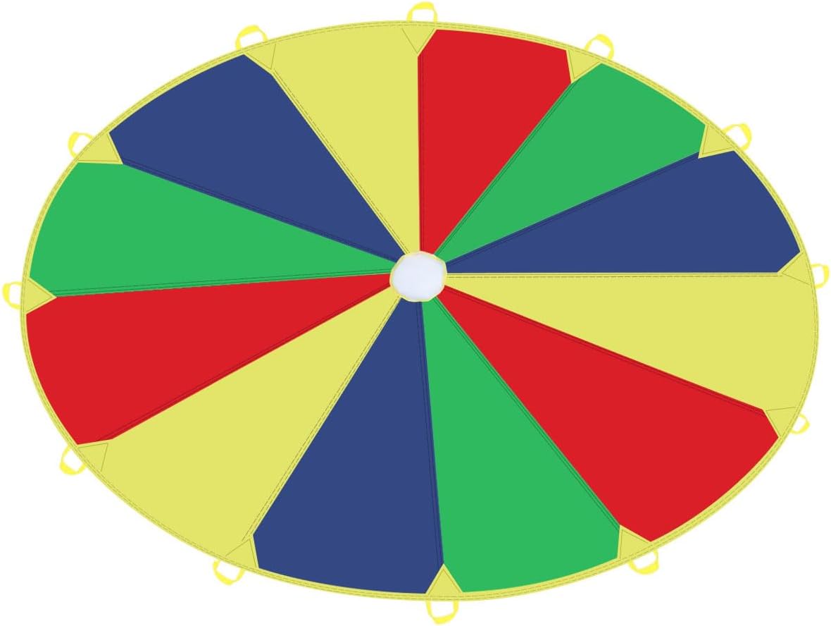 Sonyabecca Parachute for Kids - 16 Feet with 12 Handles