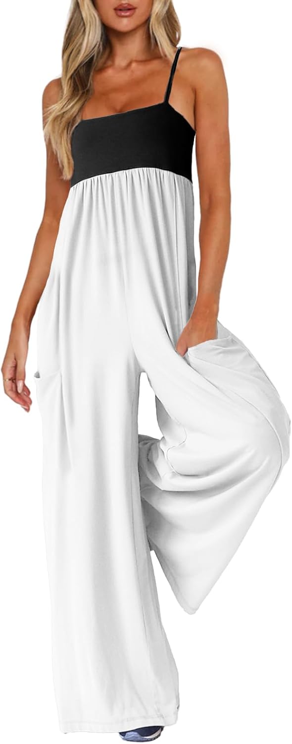 Stylish Women's Jumpsuits with Spaghetti Straps and Pockets