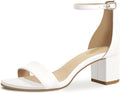 PIZZ ANNU Women's Low Block Chunky Heels Sandals (Style N7DK)