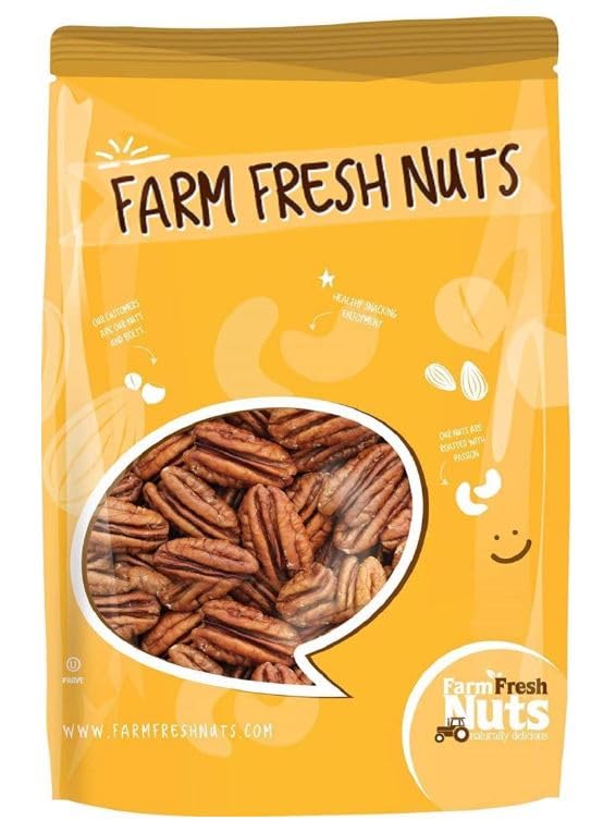 Whole Shelled Raw Georgia Pecans for Baking and Snacking