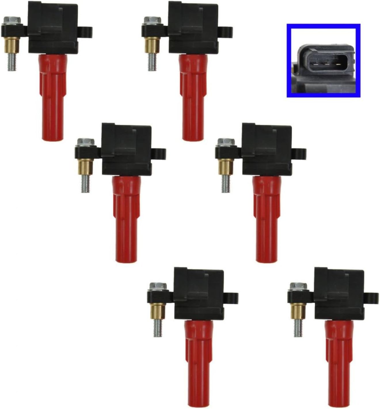 TRQ Ignition Coil Set for Subaru B9 Tribeca and Legacy Models