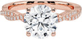1-3 CT Moissanite Engagement Ring Colorless VVS1 - Twisted Vine Rings